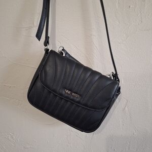 Nine West Black Quilted Crossbody Bag